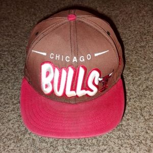 New Era HWC NBA Chicago Bulls Embroidered Snapback Hat Brown Red